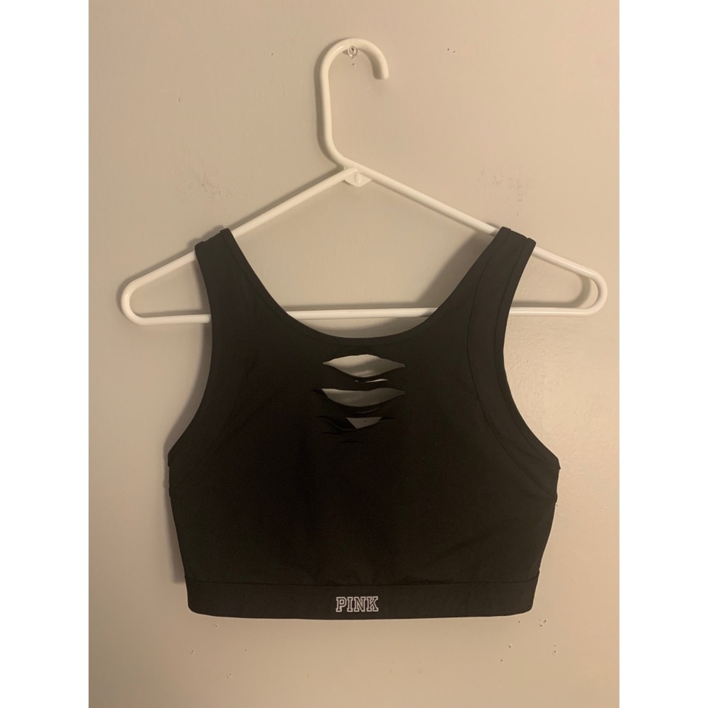 2/$12 Black Halter PINK Sport’s Bra